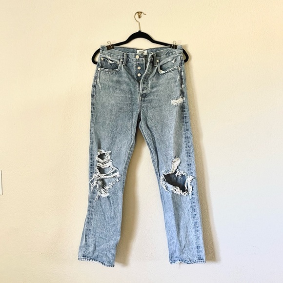 Agolde 90s Mid Rise Loose Fit Jeans in Fall Out - Picture 3 of 5